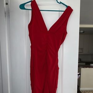 Red evening dress